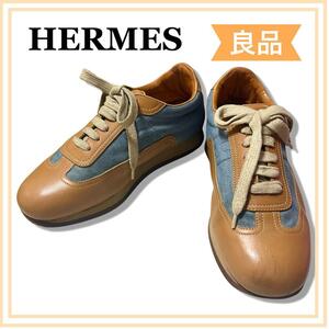 一点物　HERMES エルメス　デニム クイックスニーカー 40 ユニセックス　送料無料