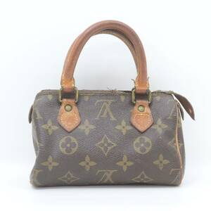 IT02EOPWIV6I 1円スタート 本物 LOUIS VUITTON ルイヴィトン モノグラム ミニスピーディ M41534 チャック破損 ジャンク品 かばん