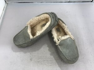 【UGG】アグオーストラリア　レディス　ボアモカシン　グレー　スウェード×ボア　23cm　SY02-FOW