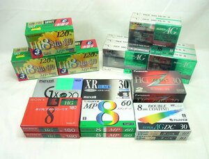 新品未使用 8mm ビデオカセットテープ FUJIFILM/SONY/Panasonic/maxell ハイグレード スタンダード 120分 180分 30分 15分 20分 計27本