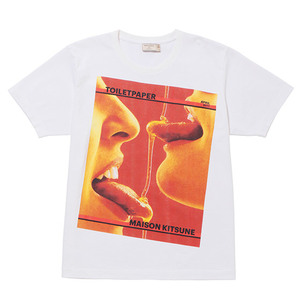 メゾンキツネ x トイレットペーパー LIP&TAN Tシャツ XS フォトT MAISON KITSUNE TOILETPAPER MAISONKITSUNE TOILET PAPER キツネ