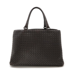 BOTTEGA VENETA ボッテガ ヴェネタ ボッテガベネタ イントレチャート トートバッグ ハンドバッグ レザー ダークブラウン 茶 223377