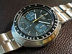 激レア スピードタイマー 黒馬 SEIKO Speed-Timer Bullhead 6138-0040 OH済 良品