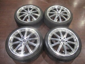 【大幅値下げ/最終処分】中古★KYOHO PLATINUM STEINER TS-5 19インチ ホイールタイヤ4本セット★225/40R19★8J/114.3/5穴/+45