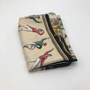 HERMES エルメス カレ90 PLALSIRSDU 馬 スカーフ P95