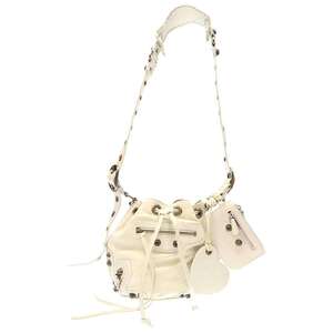 BALENCIAGA バレンシアガ Le Cagole Shoulder Bag ル カゴール バケットショルダーバッグ 702431 ホワイト系 ITKDKJYCOUX4