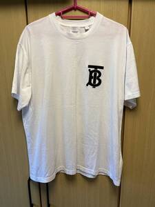 正規 20SS BURBERRY LONDON ENGLAND by Riccardo Tisci EMERSON TB モノグラム ロゴ パッチ Tシャツ 白 S PTSIC9315VIL 8017485