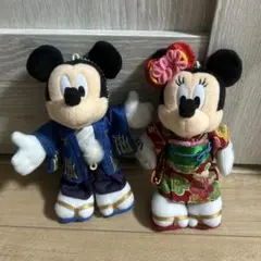 TDR ミッキー ミニー 着物 お正月 ぬいぐるみバッジ 2011