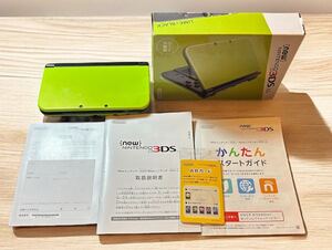 【稼動品】New Nintendo 3DS LL ライム×ブラック LIME×BLACK 本体 ニューニンテンドー 任天堂 簡易動作確認/初期化済み 1円～