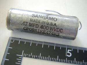 [SANGAMO / NOS] 未使用新品コンデンサ .47uF / 400V