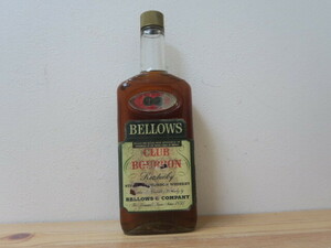 古酒 未開栓 超希少 BELLOWS CLUB BOURBON ベローズ クラブ バーボン 86PROOF 4/5QUART表記 約760ml 60S SINCE 1830