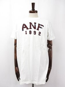 【Abercrombie & Fitch アバクロンビー&フィッチ】MUSCLE コットン100% ロゴデザイン 半袖Tシャツ (メンズ) sizeXXL ホワイト □33MT5299□