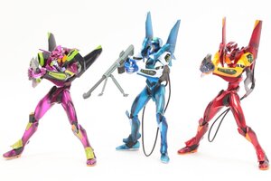 海洋堂 〇 XEBEC TOY 新世紀エヴァンゲリオン [初号機（メタリックVer） 零号機 弐号機] アクションフィギュア 3体セット 発売元 〇 #662