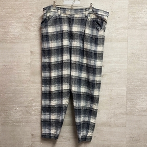  SUNSEA サンシー 14SS チェックパンツ size2 ホワイト系【中目黒B08】