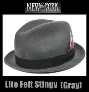 ★ニューヨークハット New York Hat Stingy - Gry - L 新品 中折れ 帽子