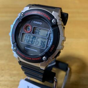 【新品・箱なし】カシオ CASIO スタンダード デジタル クオーツ メンズ 腕時計 W-216H-1CV ブラック/レッド ブラック