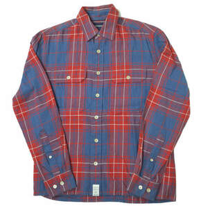 DESCENDANT ディセンダント 日本製 MILPITAS CHECK LS SHIRT ミルピタス マドラスチェックシャツ 1 RED/BLUE 長袖 CPO トップス g7180