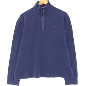 古着 ラルフローレン Ralph Lauren POLO by Ralph Lauren ハーフジップスウェットシャツ トレーナー メンズL /eaa431787