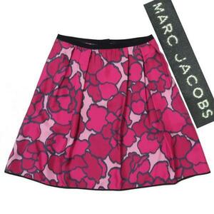 新品 MARC JACOBS 定価104,760円 シルク Aライン タックスカート size00 マークジェイコブス