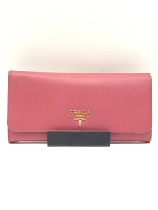 PRADA◆SAFFIANO MULTIC PEONIA+BEGONIA/長財布/レザー/PNK/レディース/1MH132//