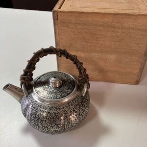 煎茶道具　急須　茶壷　茶道具　木箱付　記念品　昭和9年　コレクション　★28