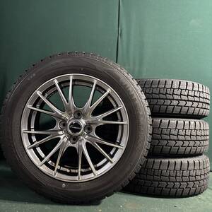 格安★バリ山美品★ 即納可能 175/65R15 ダンロップ　WM02 スタッドレス　5.5J ＋45 アクア フィット スイフト キューブ ヤリス スペイド等