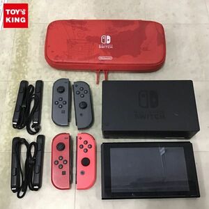 1円〜 動作確認/初期化済 箱無 Nintendo Switch HAC-001 Joy-Con グレー ネオンレッド キャリングポーチ 他