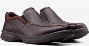 Clarks 24cm コンフォート ビジネス スニーカー ローファー ブラウン スリッポンサイド ゴア 軽量 ブーツ レザー ランニング スーツ JJJ240