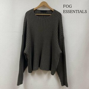 エフオージーエッセンシャルズ Raw neck Sweater リブ ニット 長袖 セーター ニット、セーター ニット、セーター S カーキ / カーキ