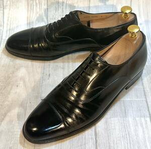 Salvatore Ferragamo フェラガモ◆25cm 8 D◆ストレートチップ キャップトゥ 革靴 ビジネスシューズ ドレスシューズ 靴 ITALY製 メンズ 黒