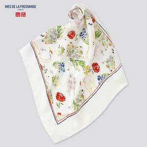 A☆3枚組★送料無料☆新品未使用★UNIQLO×INES DE LA FRESSANGE☆ユニクロ×イネス・ド・ラ・フレサンジュ★シルクスカーフ＋☆絹100％★