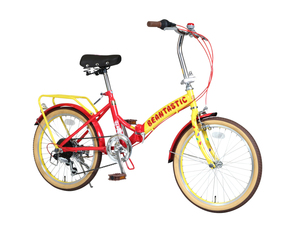 ジェリーベリー Jelly Belly 20型 6段変速 折り畳み自転車 20インチ フォールディングバイク 6sp イエロー レッド 簡易組立品