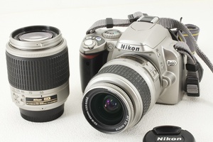 外観美品◆Nikon ニコン D40 ダブルレンズキット ◆デジタル一眼レフカメラ/A5373