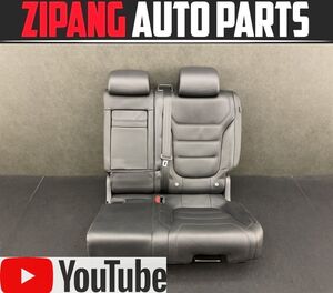 VW052 7P トゥアレグ AWD V6 本革 リア シート 左側 ◆黒革 ★穴あき/破れなし 〇 ★即決