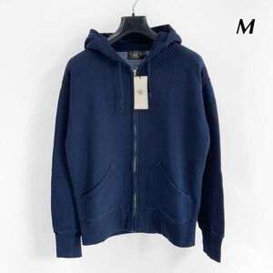 24SS 新品 RRL フリース フルジップ フーディー DOUBLE RL ダブルアールエル ラルフローレン パーカー スウェット トレーナー ネイビー M