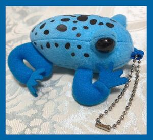 A-show 栄商 コバルトヤドクガエル キーチェーン Frog Keychain マスコットボールチェーン ぬいぐるみ カエル かえる カエル 毒蛙 青