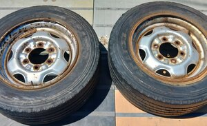 ○2本★パT8899②■215/60R15.5 110/108L LT DUNLOP SPLT38 日産 6J 6穴 PCD139.7★条件付送料無料★地山 トラック 夏タイヤ アトラス