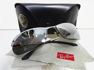 廃盤 偏光 良品 RayBan レイバン RB3186 004/82 シルバーミラー POLARIZED ポラライズド ガンメタル 釣り フィッシング バイク サングラス