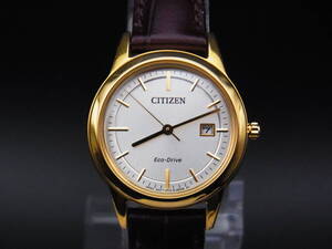 中古腕時計468【CITIZEN】 J710-S097100 Eco-Drive SOLAR　シチズン エコドライブ 白文字盤 ソーラー ボーイズ 