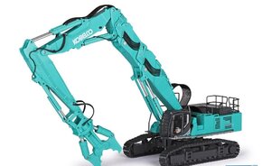 1/50スケールモデル コベルコ KOBELCO SK1300DLC-10 セパレートブーム仕様 解体機 ミニチュアユンボ ミニチュア重機