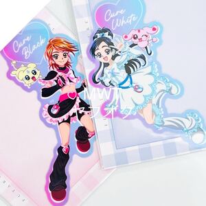 3147858 ダイカットステッカー　ふたりはプリキュア　レディース　ファッション　アベイル　シール　キュアブラック　キュアホワイト　MWT