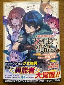 1月新刊『異世界転移で女神様から祝福を!〜いえ、手持ちの異能があるので結構です〜①』コーダ　マッグガーデンノベルズ