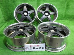 中古 19インチ 19×8.5J/9.5J 5穴 レーシングハート TYPE CXR 社外 アルミホイール 4本セット 鬼深!! Zなど