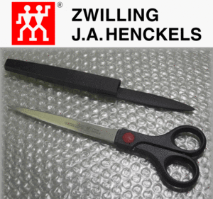 ◆◇美品　ツヴィリング　ZWILLING　TWIN OFFICE　ハサミ＆ペーパーナイフ　袋ケース付　オフィスデスクセット　/AQ32SY◇◆