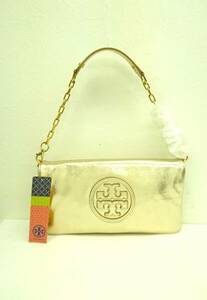 新品 トリーバーチ 2WAYショルダーバッグ クラッチバッグ TORY BURCH ゴールド 48119998 PLATINUM/028 シャンパンゴールド