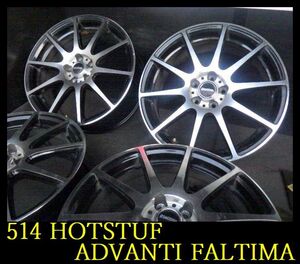 【514】FK3103044◆HOTSTUFF ADVANTI FALTIMA◆17x7J 5穴 PCD100 +50◆4本◆プリウス ウィッシュ 86 BRZ など