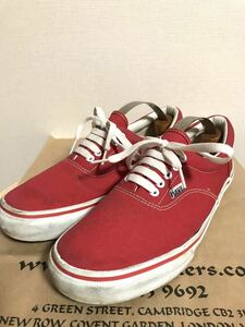 VANS バンズ ERA エラ US9 日本サイズ27cm相当 レッド スニーカー ビンテージ オーセンティックxpv