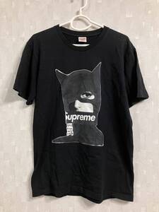 supreme キャットウーマン　Tシャツ　シュプリーム　黒　ブラック　Mサイズ　プリント Tee CAT WOMEN USA製