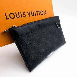 LOUIS VUITTON 箱付き最高級美品モノグラム エクリプス ディスカバリーポシェットセカンドバッグ ポーチ ルイヴィトン ブラック PM