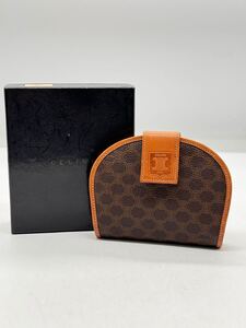 ★ CELINE / セリーヌ マカダム柄 二つ折り財布 箱付き ブランド 中古品 1114TM